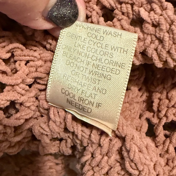 Artelier Nicole Miller Open-Knit Crochet Chenille Cropped Cardigan Sweater Small - Picture 11 of 12